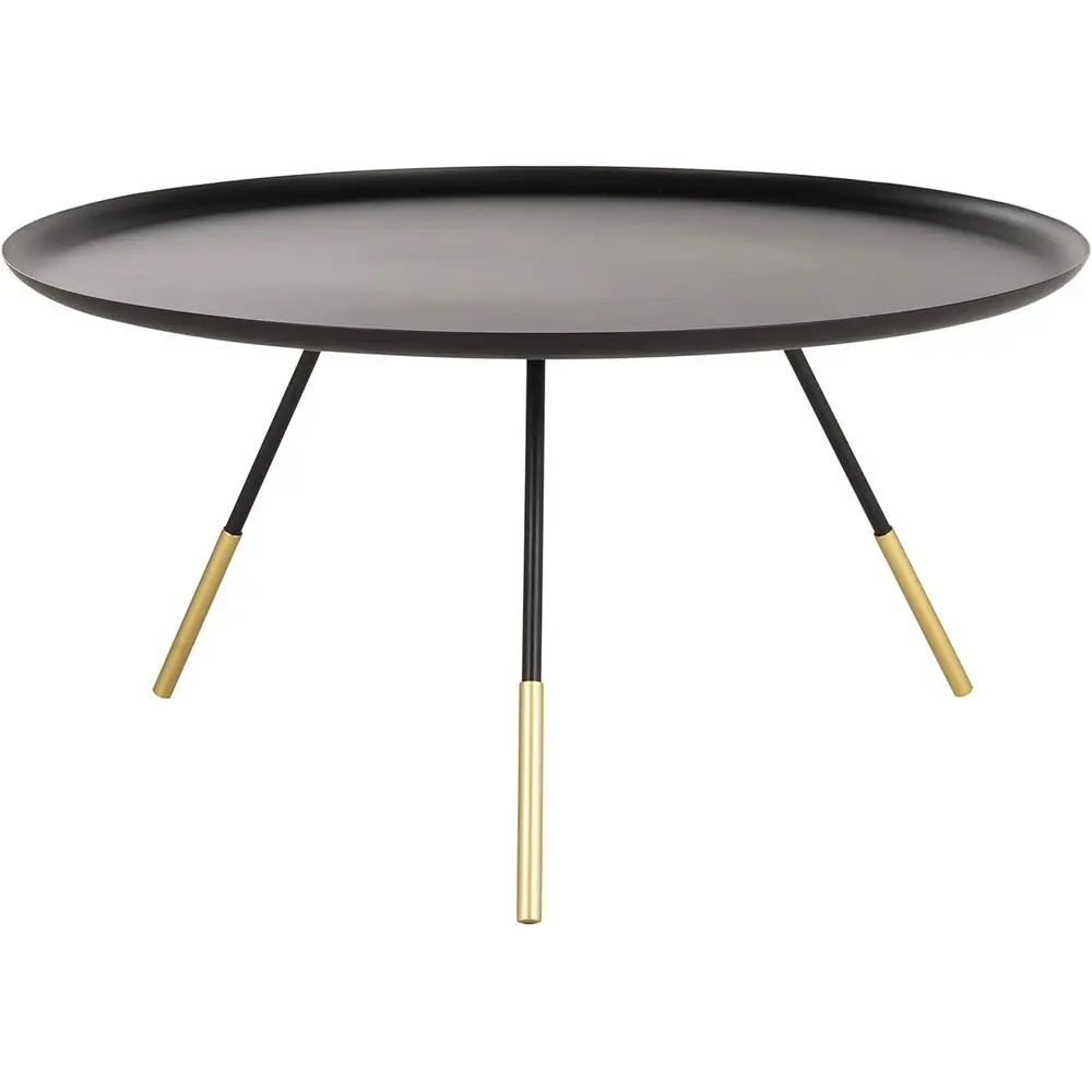 Round Coffee Table with Black and Gold Finish
Round Coffee Table with Black and Gold Finish