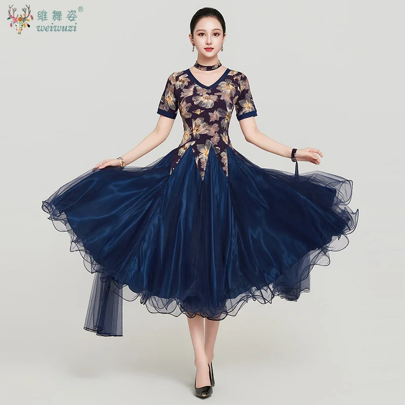 Modern Dance Dance Performance Dresses for Women's High End Elegant Printed Big Swing Dress Waltz Ballroom Dancing Clothing
Modern Dance Dance Performance Dresses for Women's High End Elegant Printed Big Swing Dress Waltz Ballroom Dancing Clothing