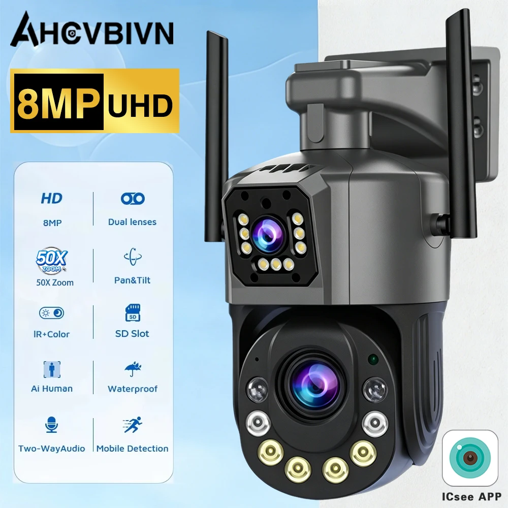 Уличная Wi-Fi PTZ IP-камера видеонаблюдения 4K HD 8 МП с 50-кратным оптическим зумом, водонепроницаемая, с цветным ночным видением и функцией обнаружения человека, ICSEE
Уличная Wi-Fi PTZ IP-камера видеонаблюдения 4K HD 8 МП с 50-кратным оптическим зумом, водонепроницаемая, с цветным ночным видением и функцией обнаружения человека, ICSEE