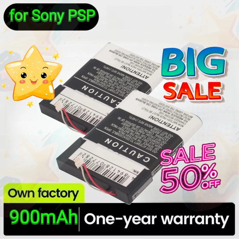 900mAh Battery for Sony PSP Game Console E1000 PSP E1008 PSPE1002 E1004 SP70C 4-285-985-01 Rechargeable Battery Equipment Parts
900mAh Battery for Sony PSP Game Console E1000 PSP E1008 PSPE1002 E1004 SP70C 4-285-985-01 Rechargeable Battery Equipment Parts