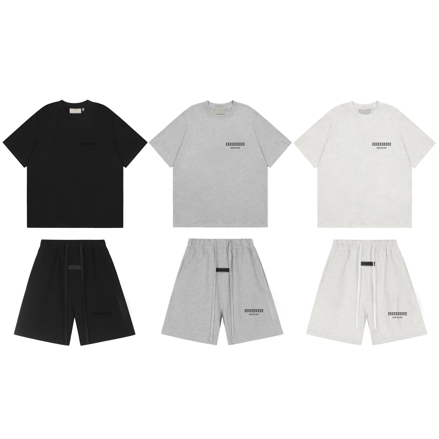 25Ss New Series Classic Brand Flocked Double-Line Letter Print T-Shirt Shorts Set Unisex Fashion Streetwear Top T-Shirt Shorts
25Ss New Series Classic Brand Flocked Double-Line Letter Print T-Shirt Shorts Set Unisex Fashion Streetwear Top T-Shirt Shorts