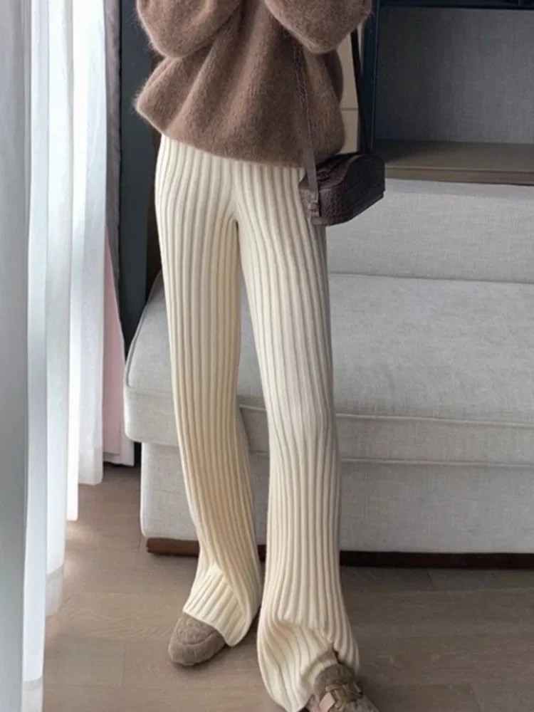 Wide Leg Pants Women Warm Knitted Autumn High Waist Straight Strecth Full Length Fashion 's E218
Wide Leg Pants Women Warm Knitted Autumn High Waist Straight Strecth Full Length Fashion 's E218