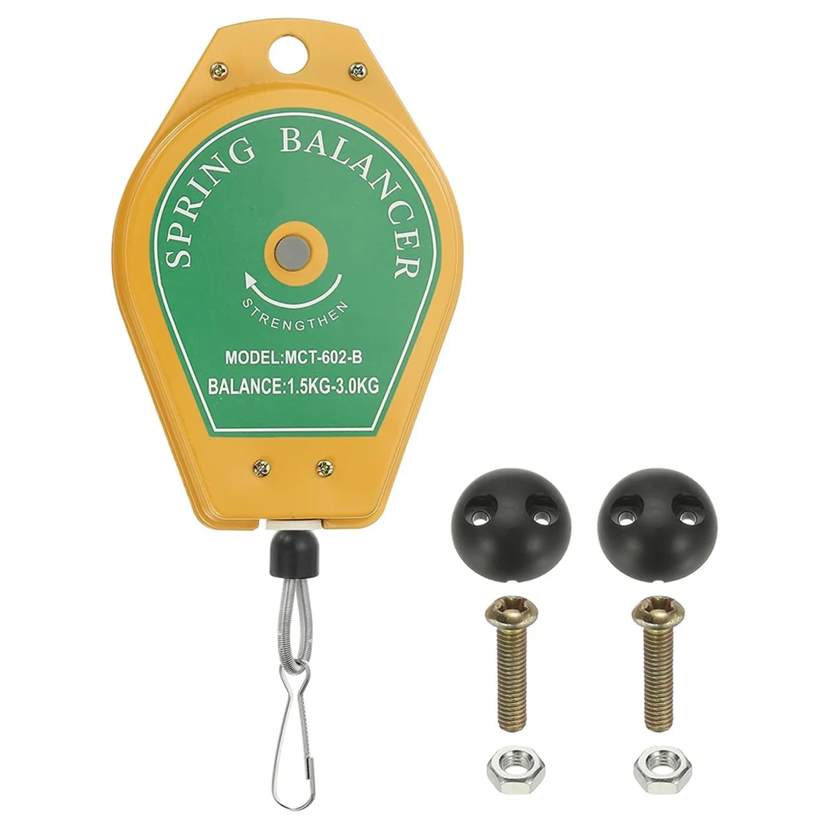 ABXD Retractable Spring Balancer, Bearing Spring Tool Load Balancer 4 Feet Adjustable Cable Retractor 3.3-6.6lbs (1.5-3kg)
ABXD Retractable Spring Balancer, Bearing Spring Tool Load Balancer 4 Feet Adjustable Cable Retractor 3.3-6.6lbs (1.5-3kg)