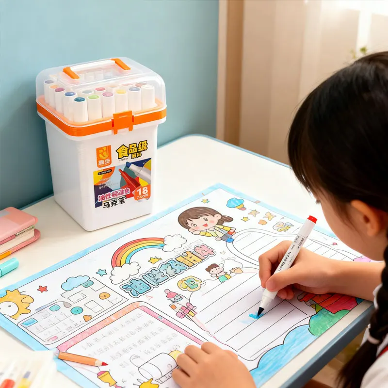 Multicolored Melted Double Head Marker Color Oily Student Double-headed Oily Soft Hard Marker Student Drawing Design Art Markers
Multicolored Melted Double Head Marker Color Oily Student Double-headed Oily Soft Hard Marker Student Drawing Design Art Markers