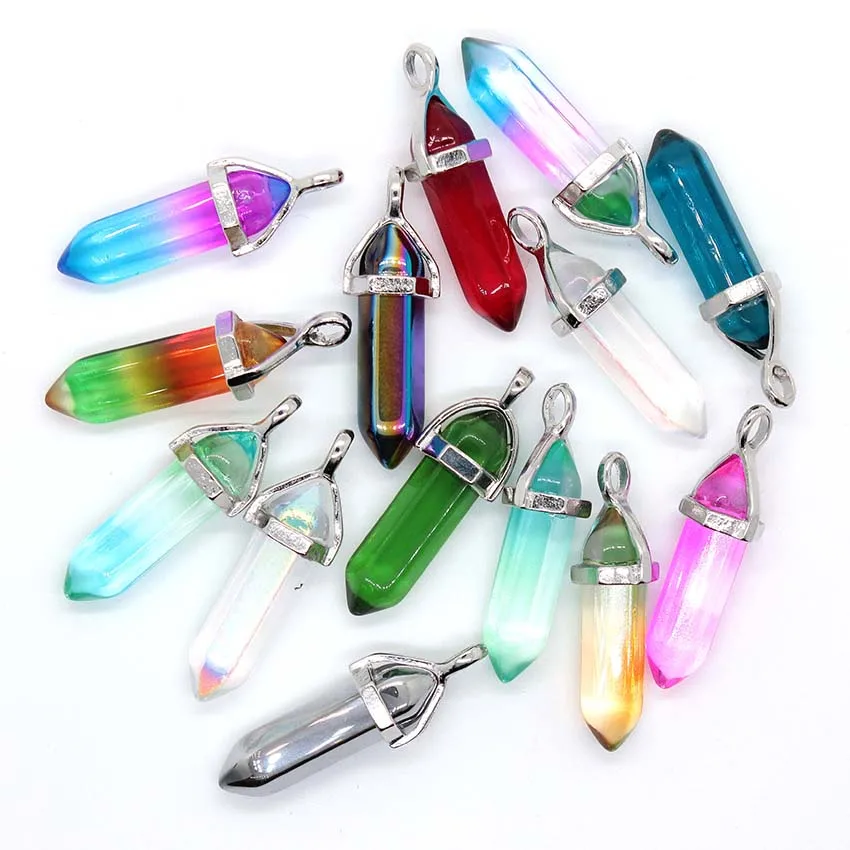 KFT 10Pcs Random Colorful Crystal Pendant Double Tip Terminator for Women Girls Hexagonal Reiki Healing Stone Pendants Jewelry
KFT 10Pcs Random Colorful Crystal Pendant Double Tip Terminator for Women Girls Hexagonal Reiki Healing Stone Pendants Jewelry