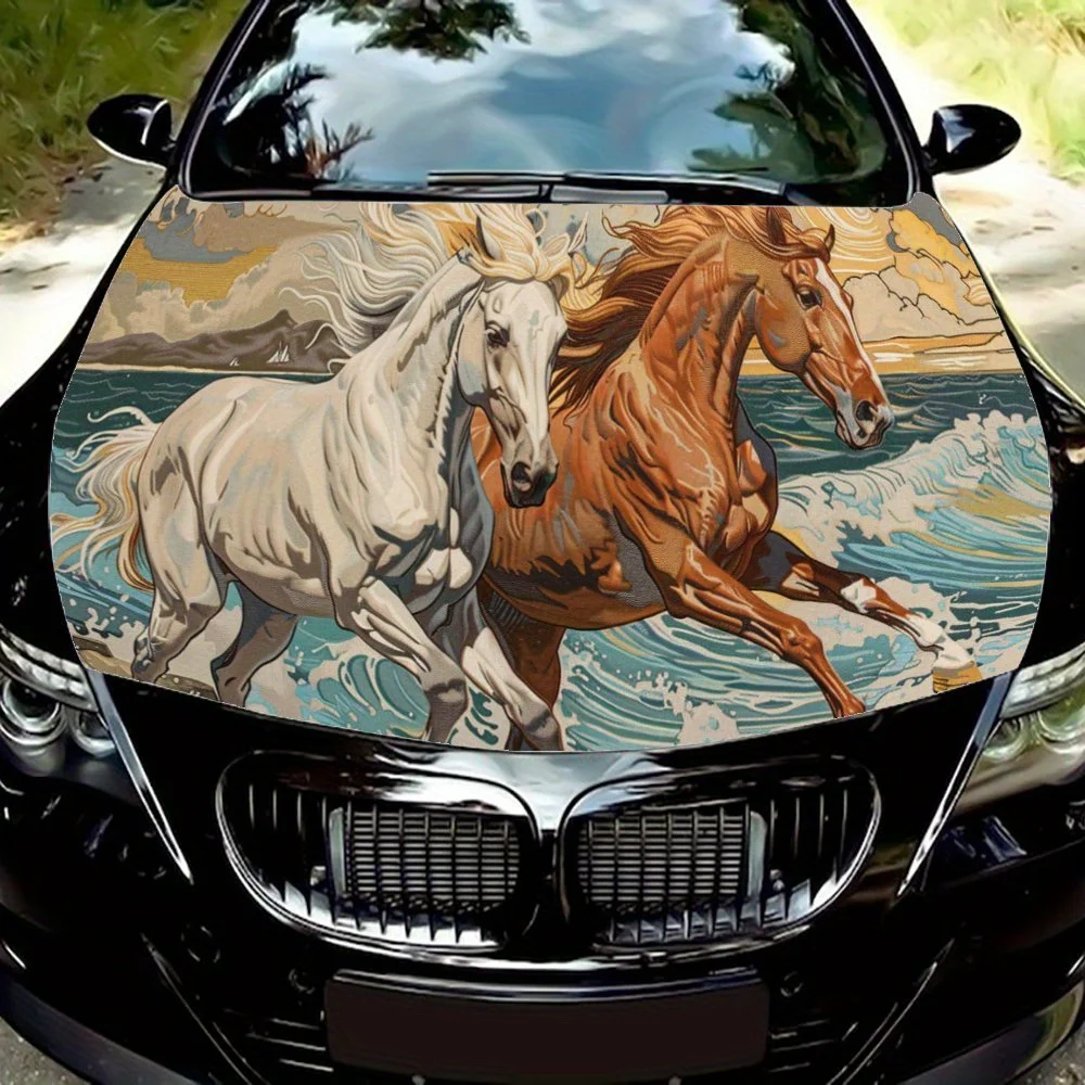 White Horse Running in The Waves Car Hood Wrap Color Vinyl Sticker Truck Graphic Bonnet Auto Accessories Decoration Decal Gift
White Horse Running in The Waves Car Hood Wrap Color Vinyl Sticker Truck Graphic Bonnet Auto Accessories Decoration Decal Gift