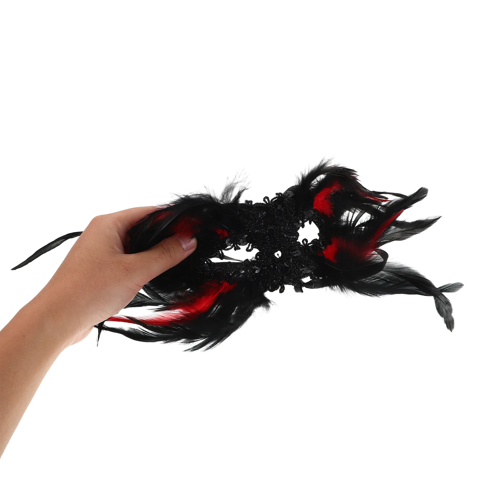 Gothic Style Half Face Masquerade For Women Black Plume Sequin Decoration Lightweight Costume Party Accessory Halloween Carnival
Gothic Style Half Face Masquerade For Women Black Plume Sequin Decoration Lightweight Costume Party Accessory Halloween Carnival
