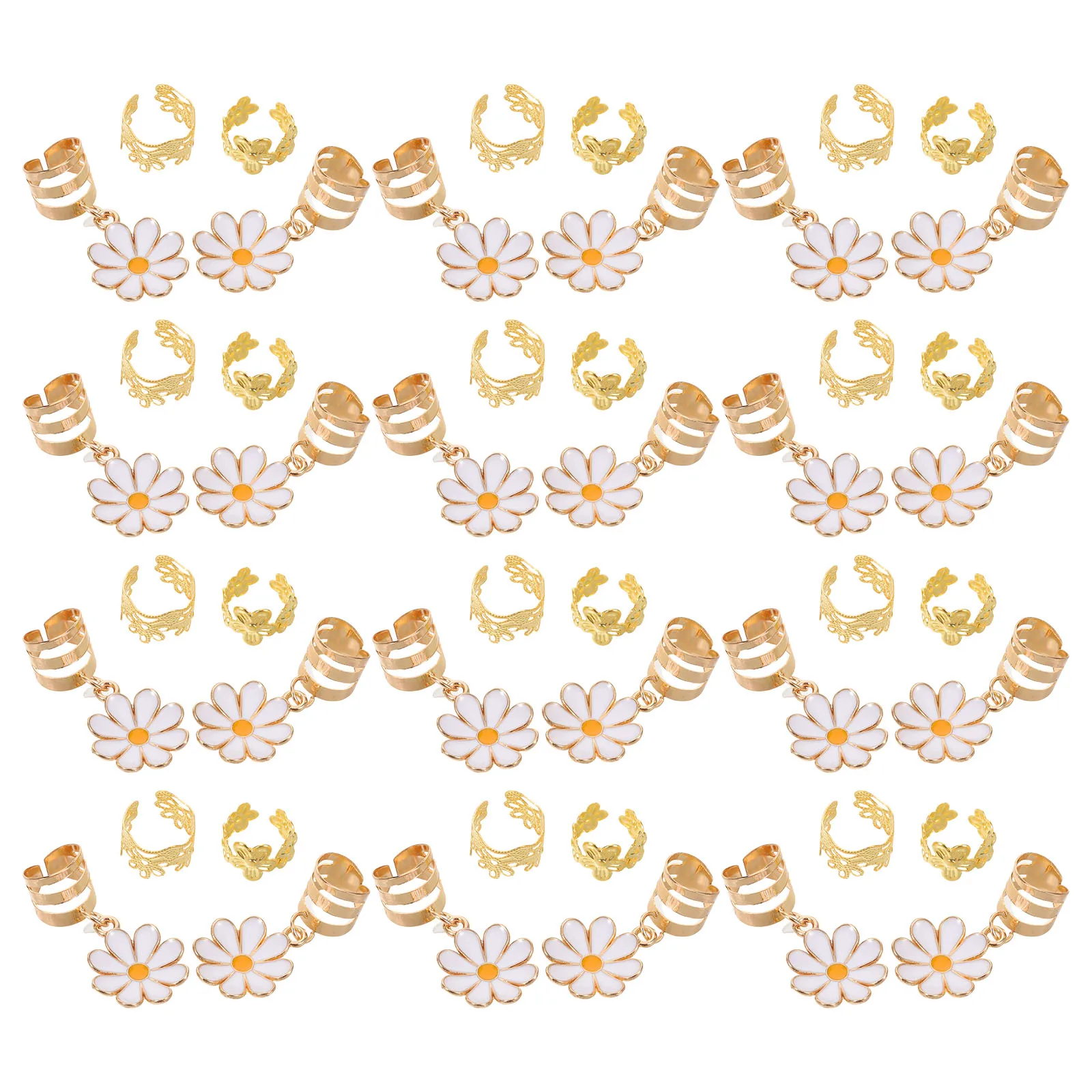 135 шт., заколка с косой, ромашками, аксессуары для волос, заколки с цветком из сплава, металлические 
135 шт., заколка с косой, ромашками, аксессуары для волос, заколки с цветком из сплава, металлические