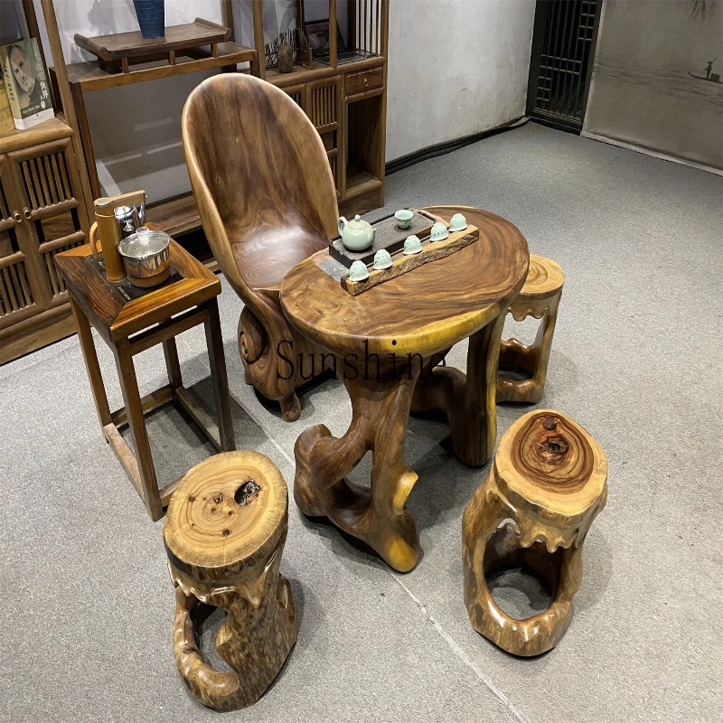 Household tree root tea table walnut root carving coffee table
Household tree root tea table walnut root carving coffee table