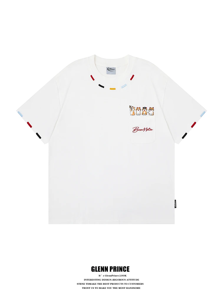 GPstudio Rainbow Embroidered Pocket Short Sleeve T-Shirt Men's Summer New Design Half Sleeve Tee Cotton Breathable Casual...
GPstudio Rainbow Embroidered Pocket Short Sleeve T-Shirt Men's Summer New Design Half Sleeve Tee Cotton Breathable Casual...