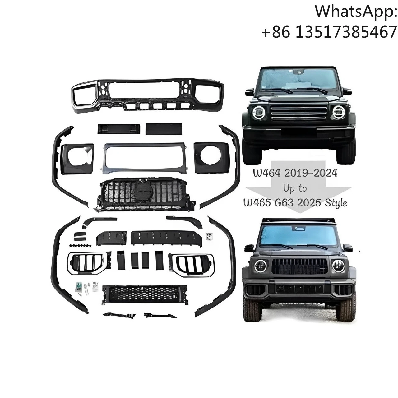W464 Upgrade to W465 2025+ G63 Bodykit W465 Upgrade for Mercedes Benz G Class G63 AMG
W464 Upgrade to W465 2025+ G63 Bodykit W465 Upgrade for Mercedes Benz G Class G63 AMG