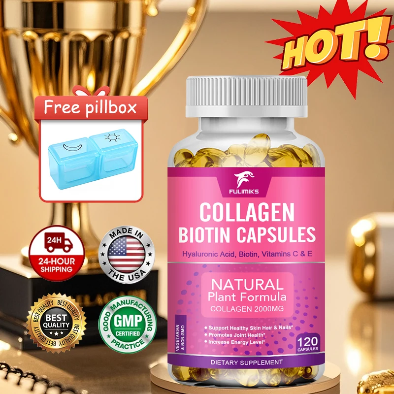 Капсулы с коллагеном и биотином, с витаминами C и E, биотином, для поддержки кожи, волос и ногтей, антиоксидантная защита
Капсулы с коллагеном и биотином, с витаминами C и E, биотином, для поддержки кожи, волос и ногтей, антиоксидантная защита