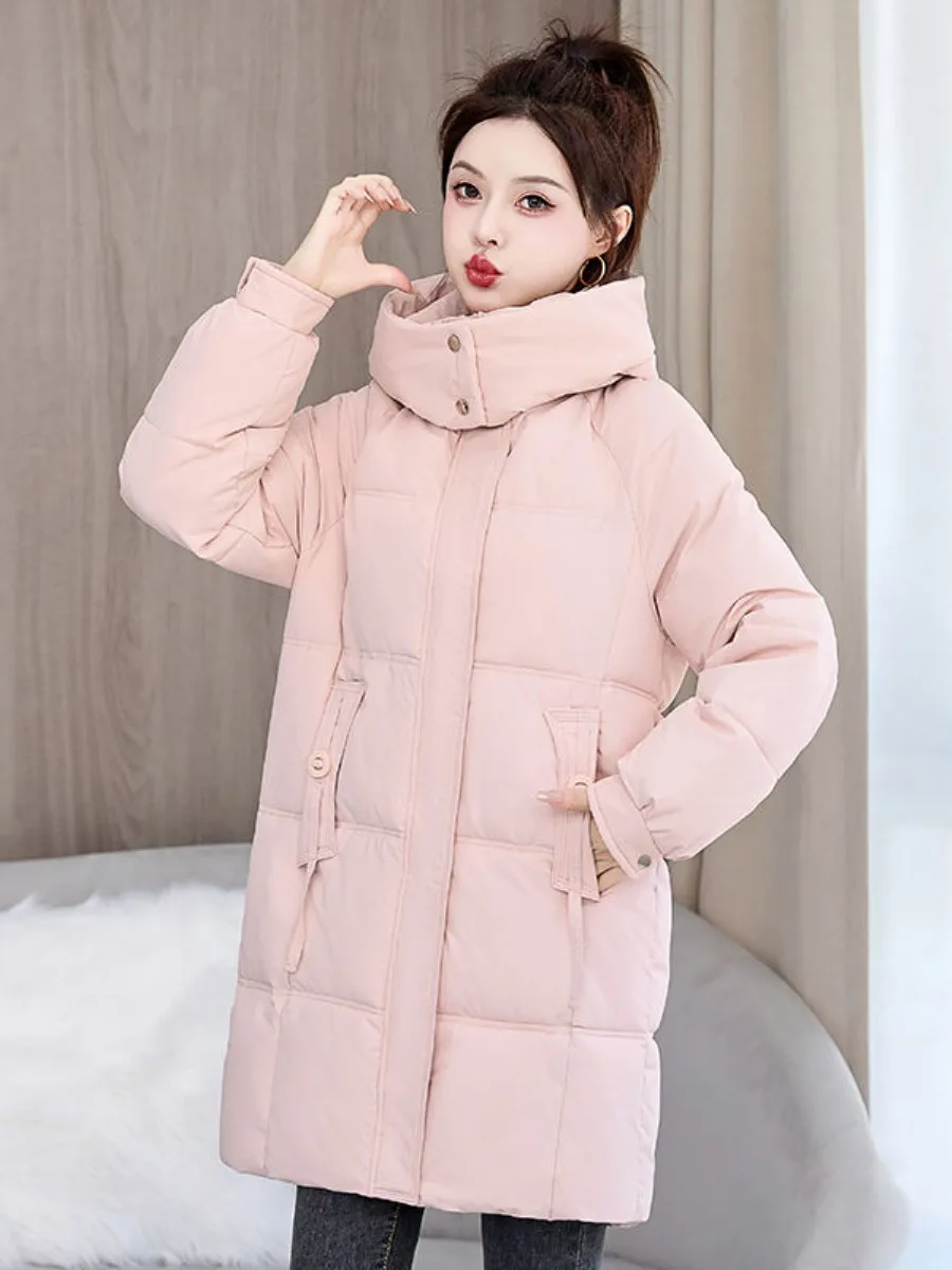 Women's down Cotton Jacket Thickened Loose Long Winter Coat Windproof Warm Stylish Medium-Length Outerwear for Autumn Winter
Women's down Cotton Jacket Thickened Loose Long Winter Coat Windproof Warm Stylish Medium-Length Outerwear for Autumn Winter