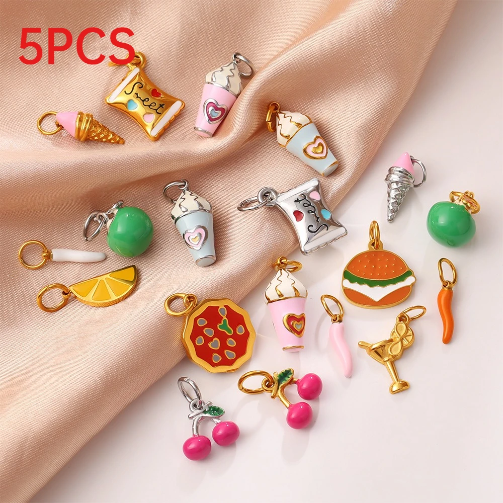 5Pcs INS Sweet Dopamine Food Charms Hamburger Ice Cream Shaped Pendants DIY Jewelry Making Accessories
5Pcs INS Sweet Dopamine Food Charms Hamburger Ice Cream Shaped Pendants DIY Jewelry Making Accessories