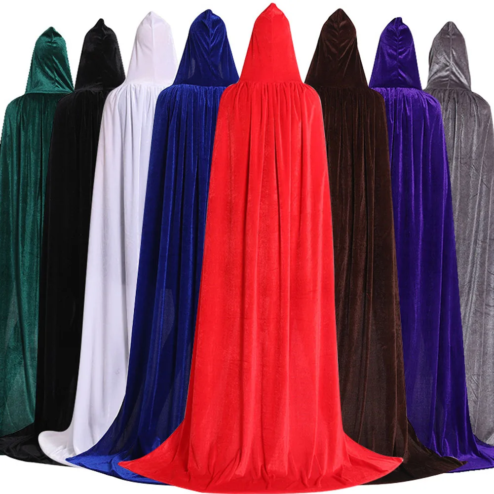 Gothic Long Long Hooded Stain Cloak Robe Witch Cape Women Men for Adult Kids Halloween Party Cosplay Costumes Vampires Suits
Gothic Long Long Hooded Stain Cloak Robe Witch Cape Women Men for Adult Kids Halloween Party Cosplay Costumes Vampires Suits