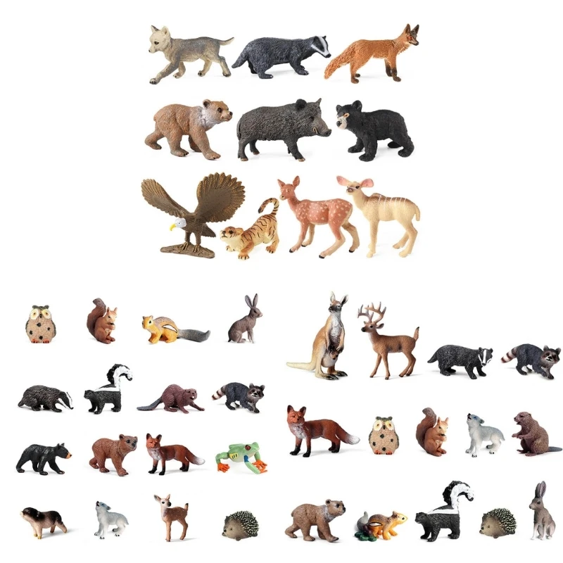 Детский игровой набор с животными, моделями зоопарка джунглей, лисами, медведями, скунсами, волками, коллекция фигур, набор для 
Детский игровой набор с животными, моделями зоопарка джунглей, лисами, медведями, скунсами, волками, коллекция фигур, набор для
