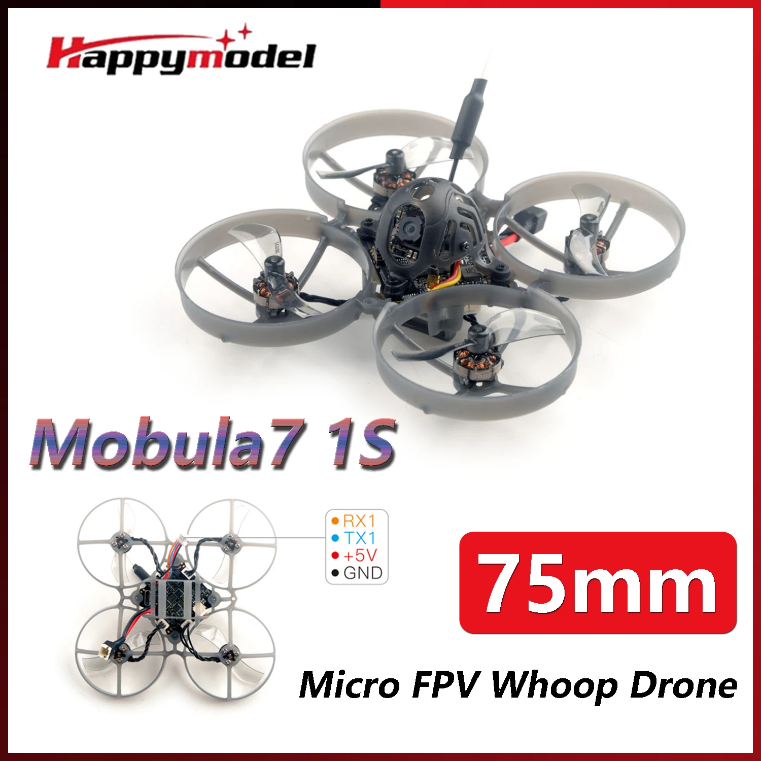 Happymodel Mobula7 1S 75mm Tiny Whoop FPV Racing Drone X12 FC RS0802 Motor 5.8G Openvtx 400mW VTX Caddx Ant Camera 2.4G ELRS
Happymodel Mobula7 1S 75mm Tiny Whoop FPV Racing Drone X12 FC RS0802 Motor 5.8G Openvtx 400mW VTX Caddx Ant Camera 2.4G ELRS