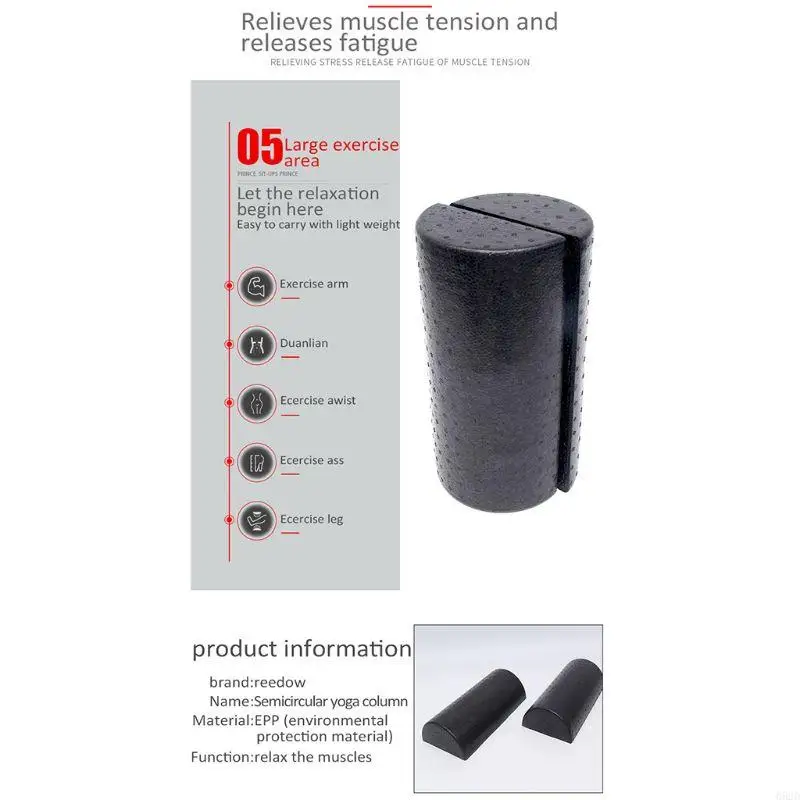 652D Yoga Foam Roller High Density Half-Round Home Gym Exercise Foam Rollers Pilates Massage Fitness Equipment Durable
652D Yoga Foam Roller High Density Half-Round Home Gym Exercise Foam Rollers Pilates Massage Fitness Equipment Durable