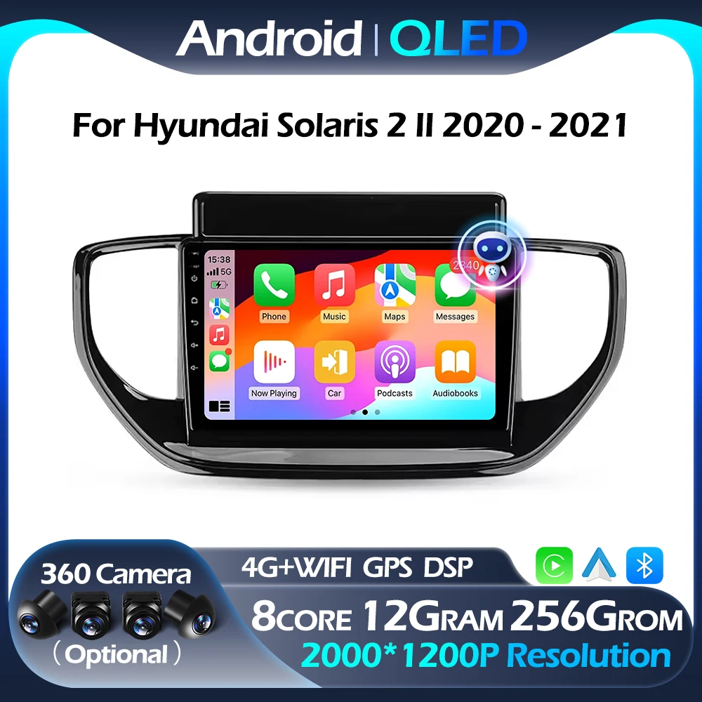 Android Auto CarPlay Car Radio For Hyundai Solaris 2 II 2020 - 2021 Multimedia Navigation Player QLED WIFI 4G Bluetooth
Android Auto CarPlay Car Radio For Hyundai Solaris 2 II 2020 - 2021 Multimedia Navigation Player QLED WIFI 4G Bluetooth