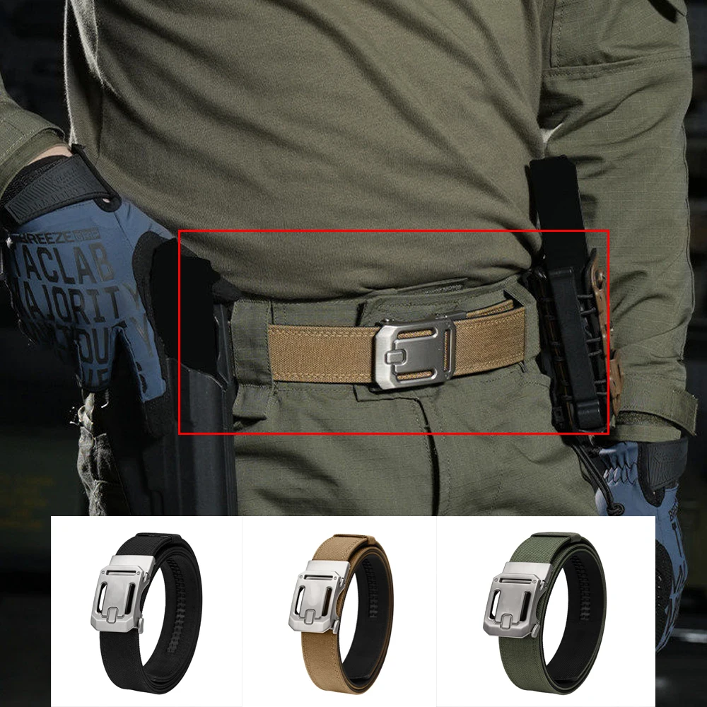 Tactical Belt Men Stainless Steel Magnetic Buckle Quick Release Training Combat Belts Male Outdoor Sports Commuter Waistband
Tactical Belt Men Stainless Steel Magnetic Buckle Quick Release Training Combat Belts Male Outdoor Sports Commuter Waistband