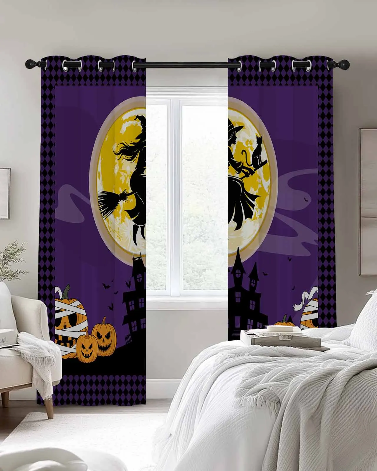 Retro Purple Witch Polyester Window Curtains For Living Room Kitchen Bedroom Drapes
Retro Purple Witch Polyester Window Curtains For Living Room Kitchen Bedroom Drapes