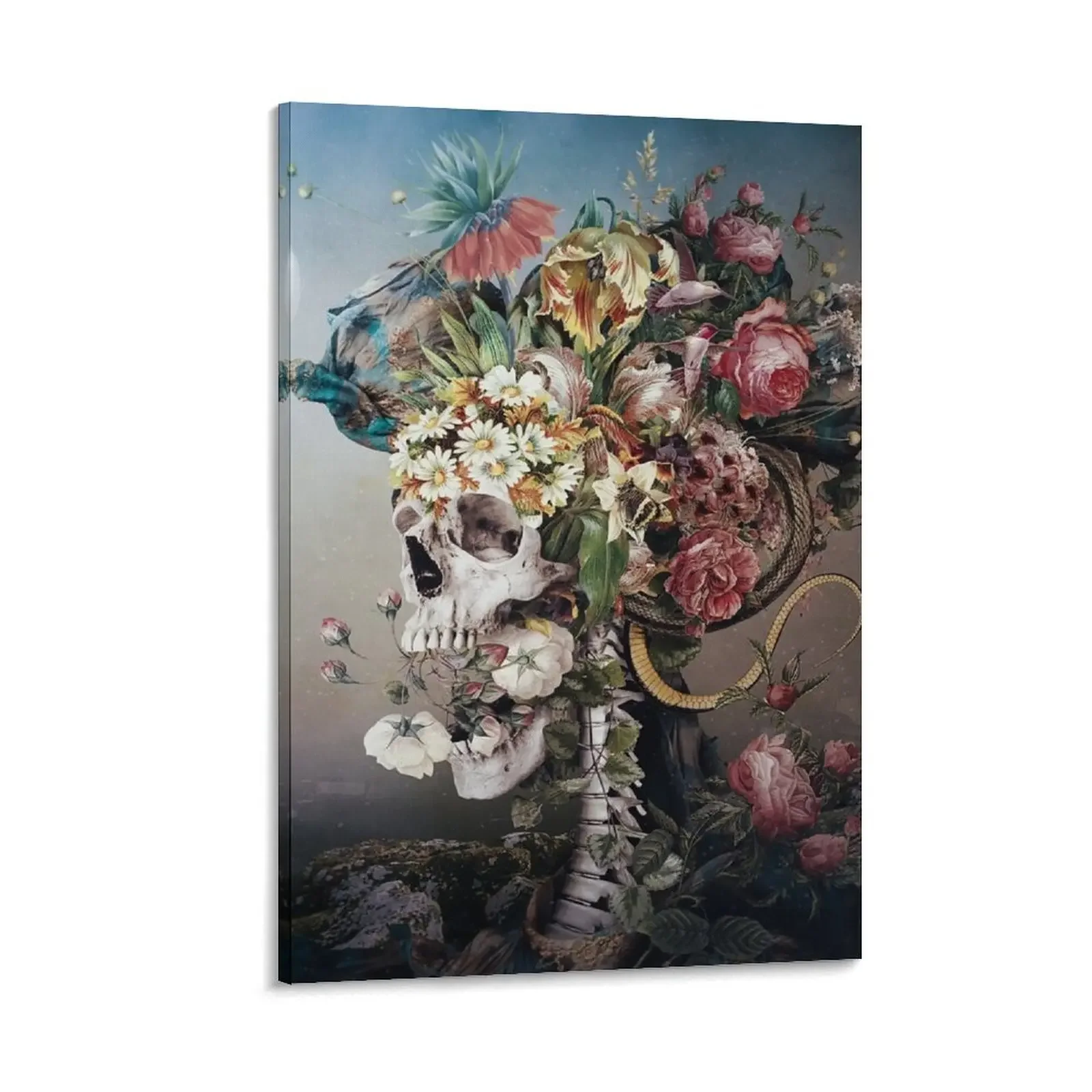 Flower skull Canvas Painting aesthetic room Decoration for bedroom photos for living room
Flower skull Canvas Painting aesthetic room Decoration for bedroom photos for living room