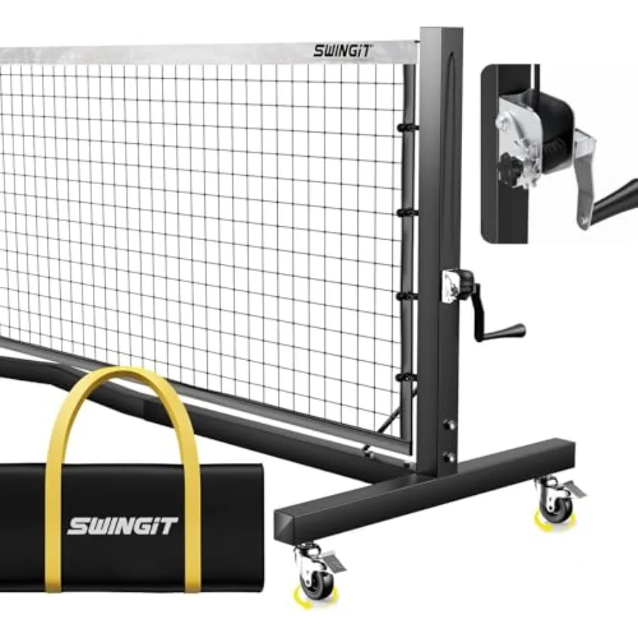 Outdoor indoor pickleball net with heavy-duty steel frame black finish hand crank tension system for anti-sag performance and t
Outdoor indoor pickleball net with heavy-duty steel frame black finish hand crank tension system for anti-sag performance and t