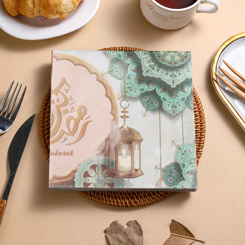20pcs/bag 2-Ply Soft Absorbent Paper Napkin Ramadan Party Table Decor and Eid Al-Fitr Celebrations Disposable Party Tissues
20pcs/bag 2-Ply Soft Absorbent Paper Napkin Ramadan Party Table Decor and Eid Al-Fitr Celebrations Disposable Party Tissues