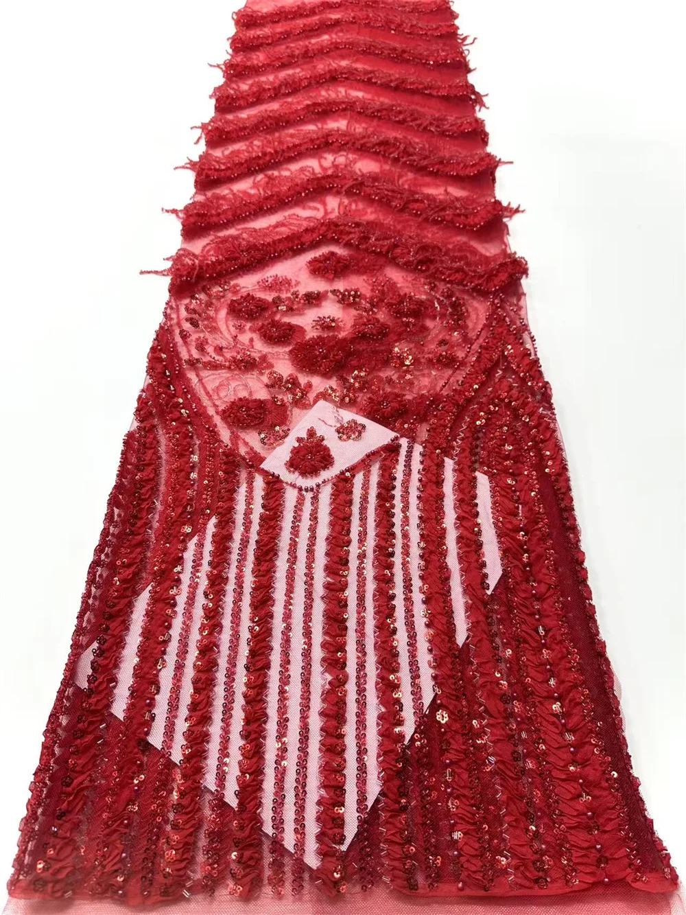 Роскошные кружева на продажу, 5 ярдов, Дубай, красные бусины ручной работы, кружевная ткань с блестками, нигерийская ткань для вечернего свадебного платья H120-1
Роскошные кружева на продажу, 5 ярдов, Дубай, красные бусины ручной работы, кружевная ткань с блестками, нигерийская ткань для вечернего свадебного платья H120-1