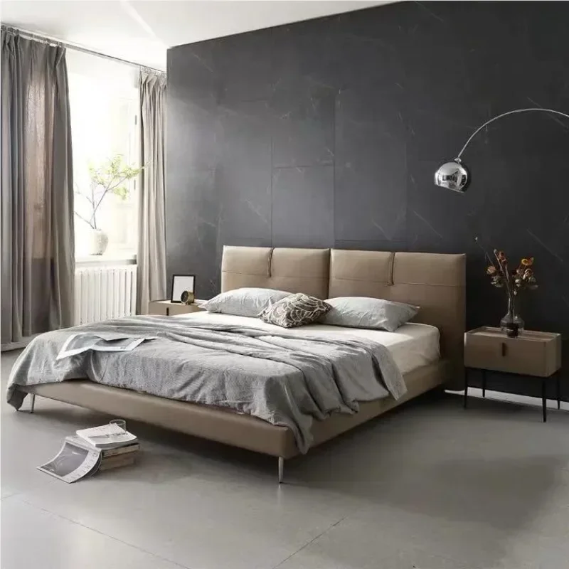 European Profile Double Bed Unique Leather Lit Pliable Double Bed Twin Bedding Wooden Terrace Cama Queen Size Unique Furniture
European Profile Double Bed Unique Leather Lit Pliable Double Bed Twin Bedding Wooden Terrace Cama Queen Size Unique Furniture