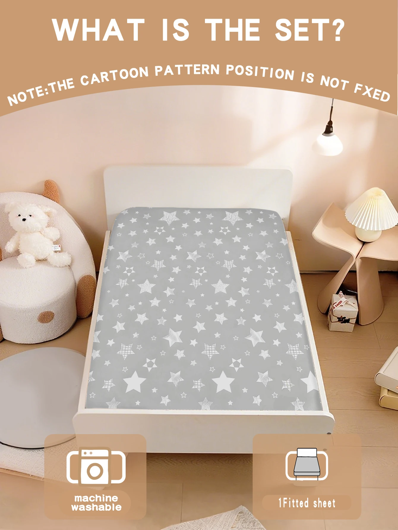 Комплект постельного белья Star из 100% полиэстера, простыня на резинке, декор для спальни, украшение для дома, подходит для детей и взрослых, с мультяшным рисунком
Комплект постельного белья Star из 100% полиэстера, простыня на резинке, декор для спальни, украшение для дома, подходит для детей и взрослых, с мультяшным рисунком