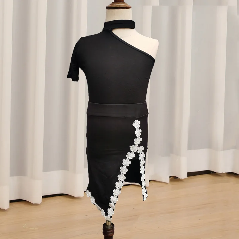 THEEPER Girls Latin Dance 2-Piece Outfit Halter One Shoulder Top Side Split Skirt with White Floral Lace, Kids Latin Dancewear
THEEPER Girls Latin Dance 2-Piece Outfit Halter One Shoulder Top Side Split Skirt with White Floral Lace, Kids Latin Dancewear