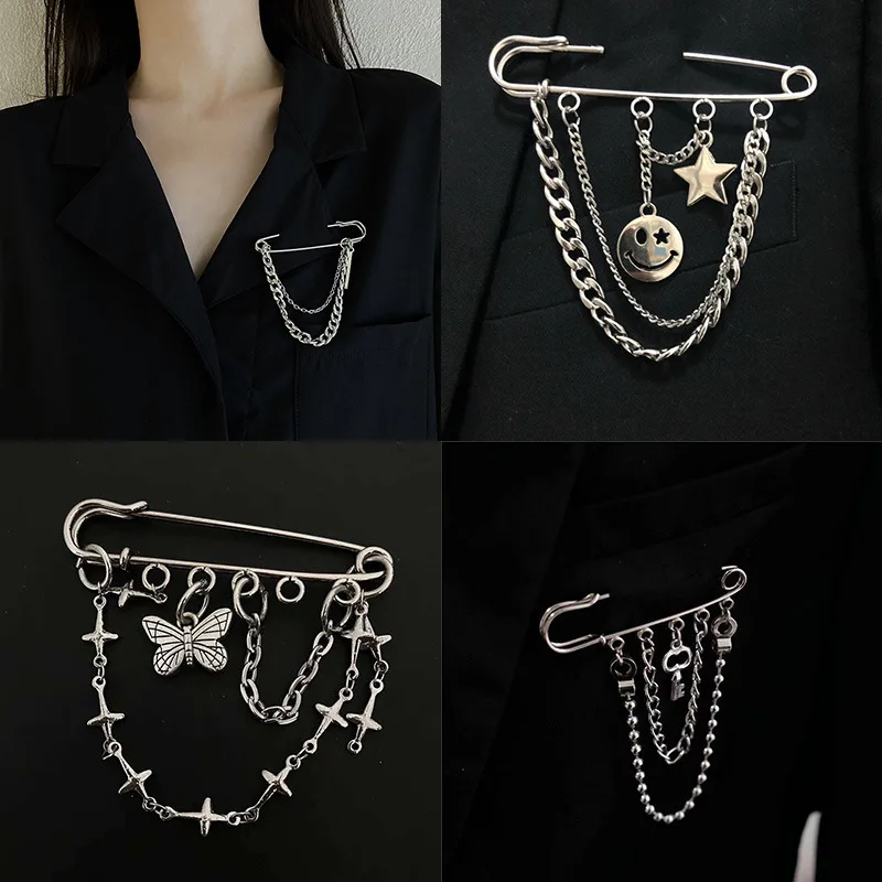 Fashion Vintage Women Men Butterfly Star Brooches Chains Exquisite Metal Trendy Unisex Badges Corsage Retro Brooch Pin Jewelry
Fashion Vintage Women Men Butterfly Star Brooches Chains Exquisite Metal Trendy Unisex Badges Corsage Retro Brooch Pin Jewelry