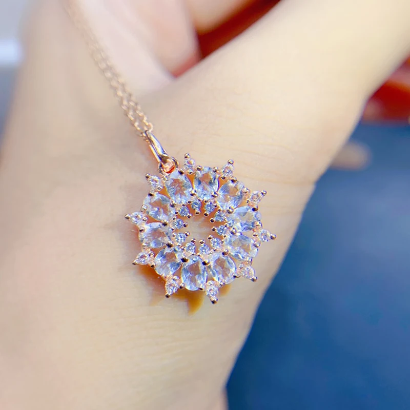 Natural Aquamarine pendant necklace for women silver 925 jewelry luxury gem stones 18k gold plated free shiping items
Natural Aquamarine pendant necklace for women silver 925 jewelry luxury gem stones 18k gold plated free shiping items