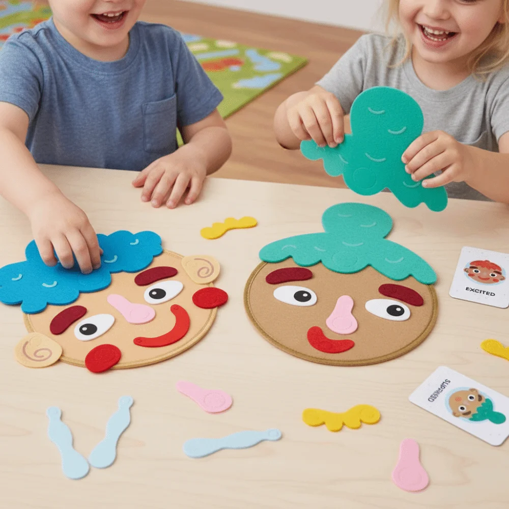 Эмоциональное обучение ручной работы, изготовление лица Монтессори, социальное эмоциональное обучение, описание, ощущение забавного лица
Эмоциональное обучение ручной работы, изготовление лица Монтессори, социальное эмоциональное обучение, описание, ощущение забавного лица