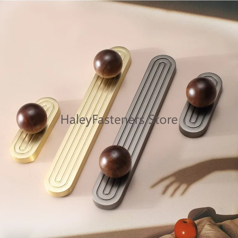 Walnut Gold Cabinet Handles Line Design Wood Ball Furniture Knobs Home Decor Wardrobe Pulls Zinc Alloy Kitchen Accessories
Walnut Gold Cabinet Handles Line Design Wood Ball Furniture Knobs Home Decor Wardrobe Pulls Zinc Alloy Kitchen Accessories