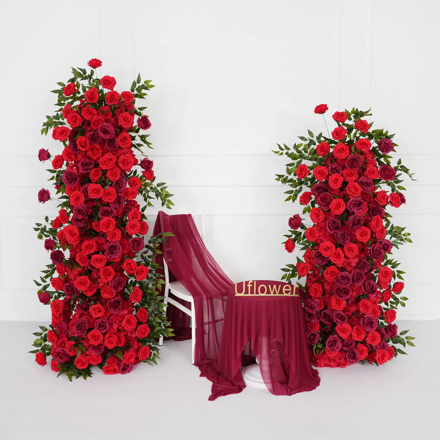 Uflower Artificial Flower Row Luxury Royal Red Rose Wedding Backdrop Arch KT Decor Floral Event Banquet Party Props
Uflower Artificial Flower Row Luxury Royal Red Rose Wedding Backdrop Arch KT Decor Floral Event Banquet Party Props 