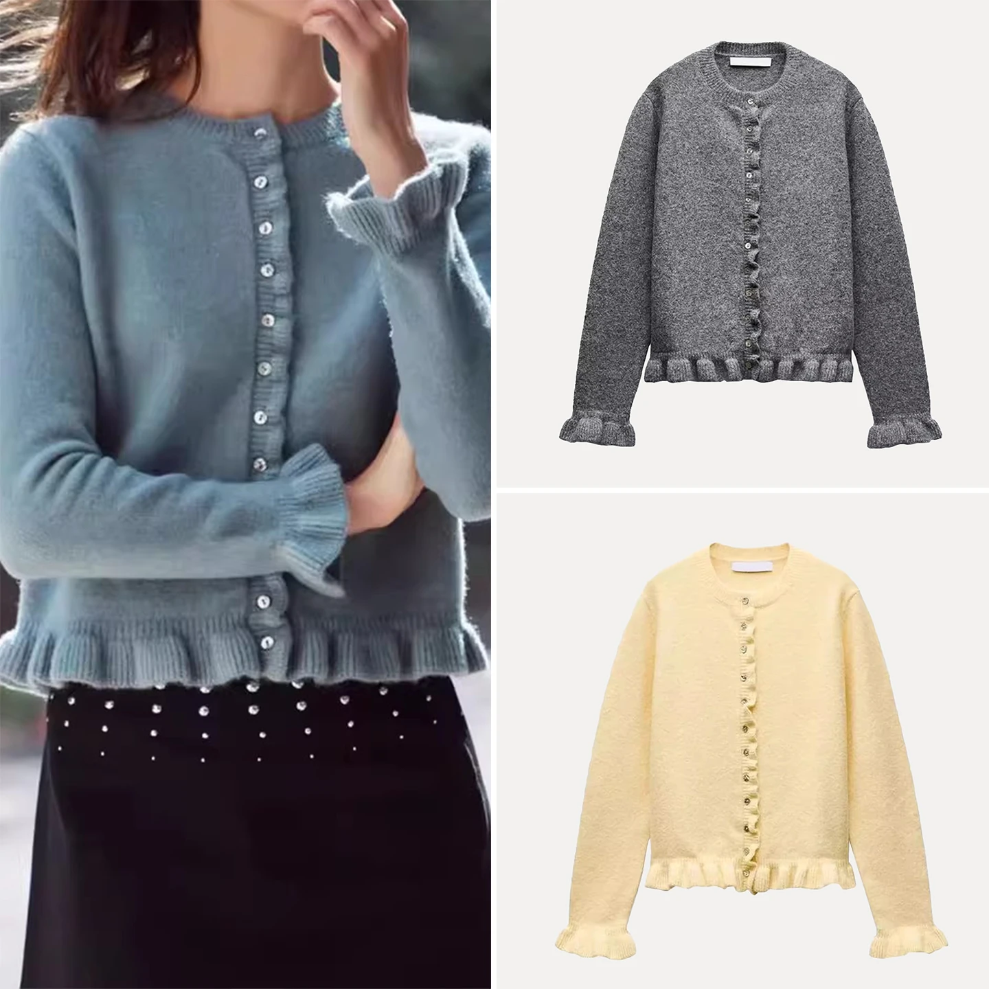 Casual Knitted Outerwear Women's Faion Autumn 2025 Layered Decorative Knitwear Straight Cut Long Sve round Ne Button up
Casual Knitted Outerwear Women's Faion Autumn 2025 Layered Decorative Knitwear Straight Cut Long Sve round Ne Button up
