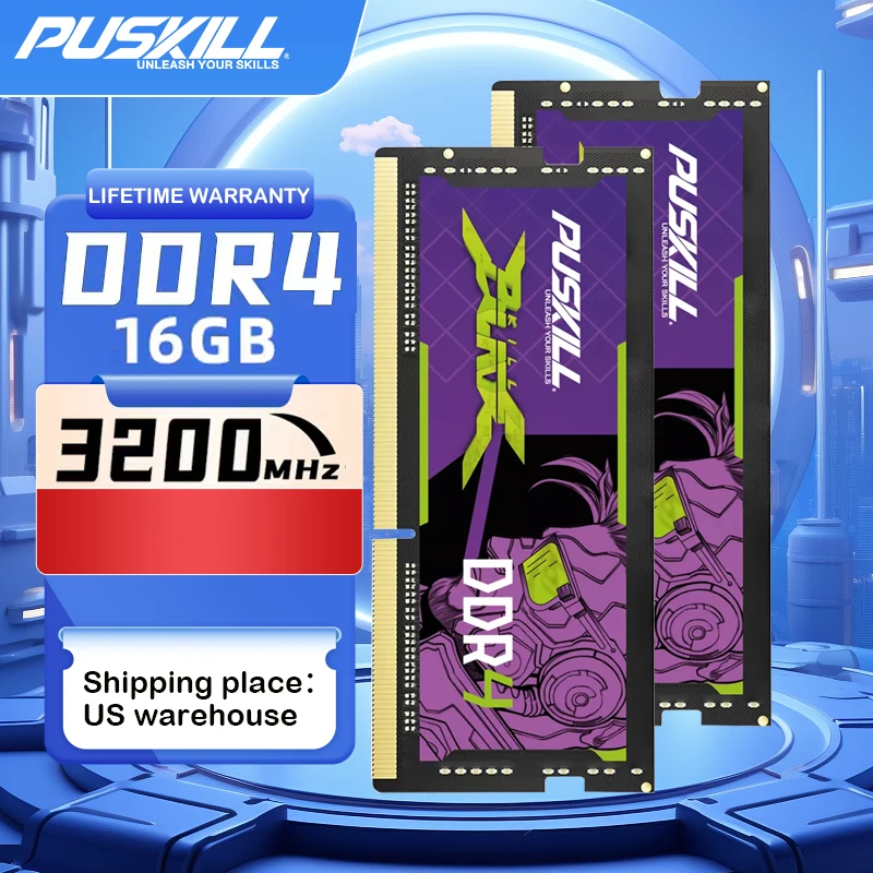 PUSKILL DDR4 ноутбук для геймеров Memoria Ram 2x16GB 3200MHz 2666MHz 1,2 V 260pin Sodimm для памяти ноутбука
PUSKILL DDR4 ноутбук для геймеров Memoria Ram 2x16GB 3200MHz 2666MHz 1,2 V 260pin Sodimm для памяти ноутбука