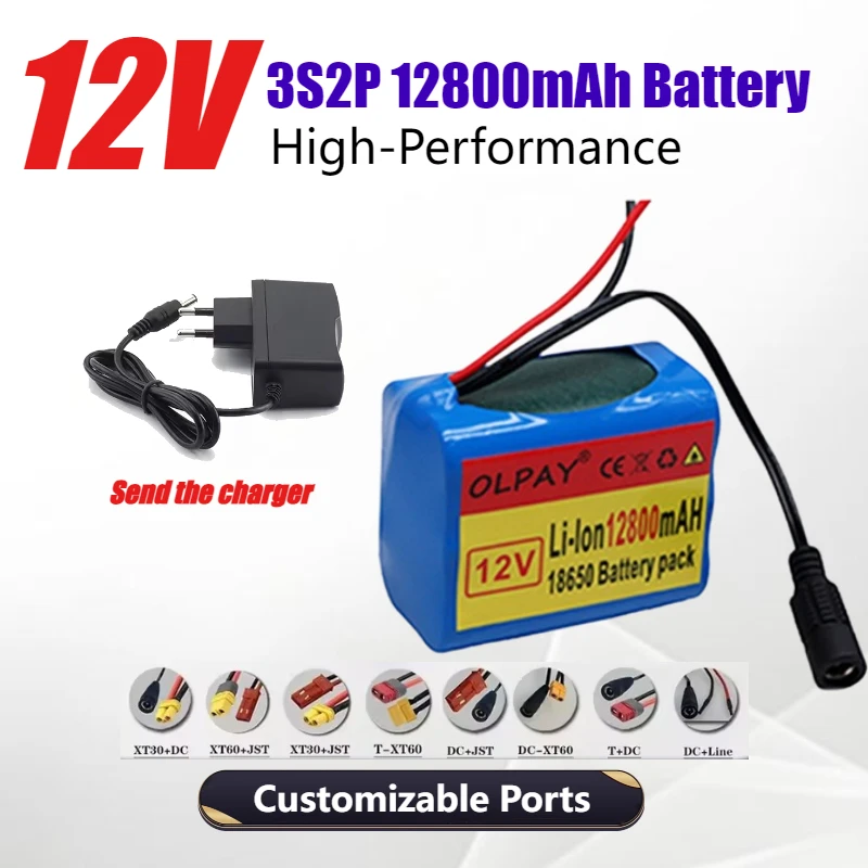 18650 Lithium Battery 3S2P 12V 12800mAh Rechargeable Battery with BMS for Electronic Toys Audio Power Amplifier Equipment
18650 Lithium Battery 3S2P 12V 12800mAh Rechargeable Battery with BMS for Electronic Toys Audio Power Amplifier Equipment