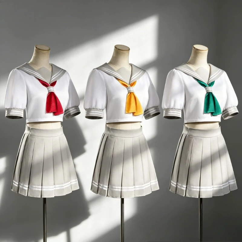 Love Live Sunshine Aqours Cosplay Costume School Idol Uniform Navy White Sailor Collar Pleated Skirt Ribbon For Women Halloween
Love Live Sunshine Aqours Cosplay Costume School Idol Uniform Navy White Sailor Collar Pleated Skirt Ribbon For Women Halloween