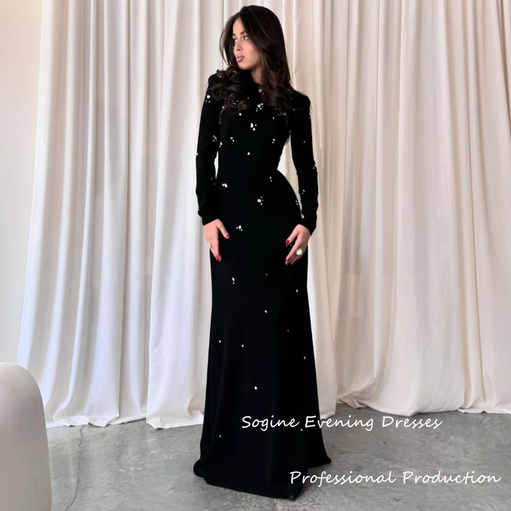 O-Neck Long Sleeve Prom Dresses For Women Formal Crystal-Embellished فساتين سهرة Floor-Length Mermaid Wedding Party Dress
O-Neck Long Sleeve Prom Dresses For Women Formal Crystal-Embellished فساتين سهرة Floor-Length Mermaid Wedding Party Dress