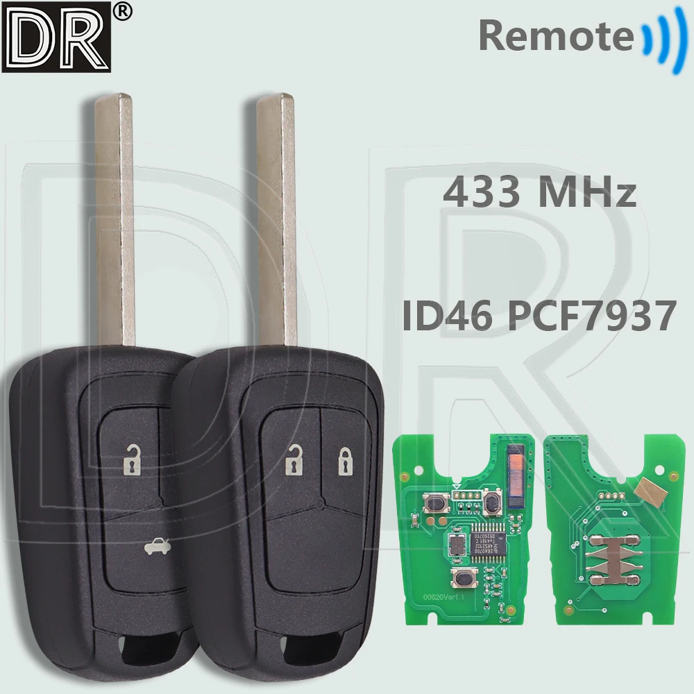 DR 433MHz ID46 PCF7937 Car Remote Key For Chevrolet Aveo Malibu Cruze Astra Opel J 4 IV Insignia Zafira C Mokka Vauxhall
DR 433MHz ID46 PCF7937 Car Remote Key For Chevrolet Aveo Malibu Cruze Astra Opel J 4 IV Insignia Zafira C Mokka Vauxhall