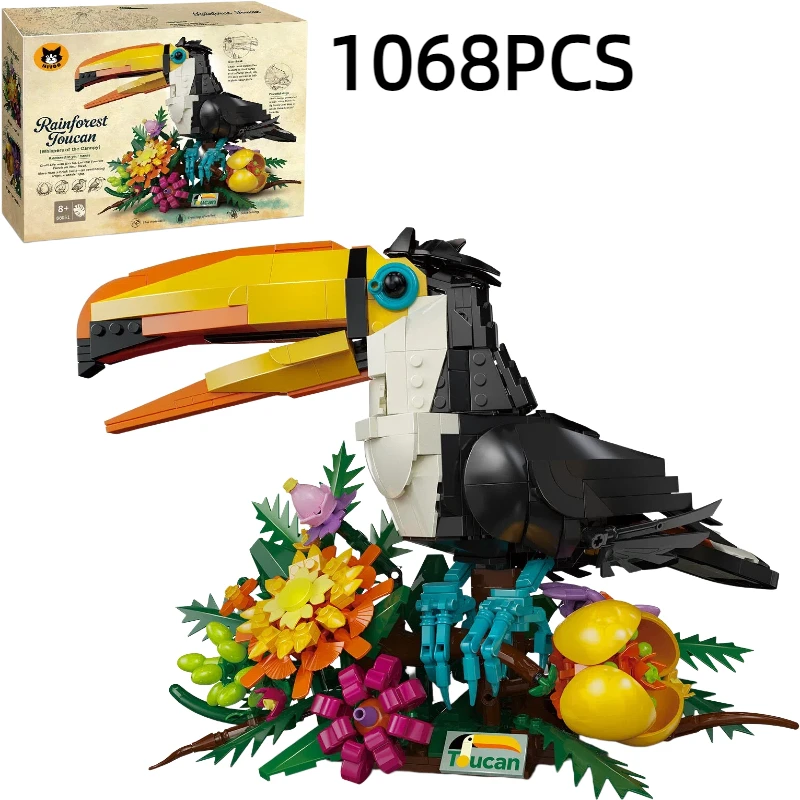 1068 PCS Toucan Bird Building Blocks Animal Model Flower Fruit Base Desktop Decoration DIY Bricks Toys Adults Kids Assembly Gift
1068 PCS Toucan Bird Building Blocks Animal Model Flower Fruit Base Desktop Decoration DIY Bricks Toys Adults Kids Assembly Gift