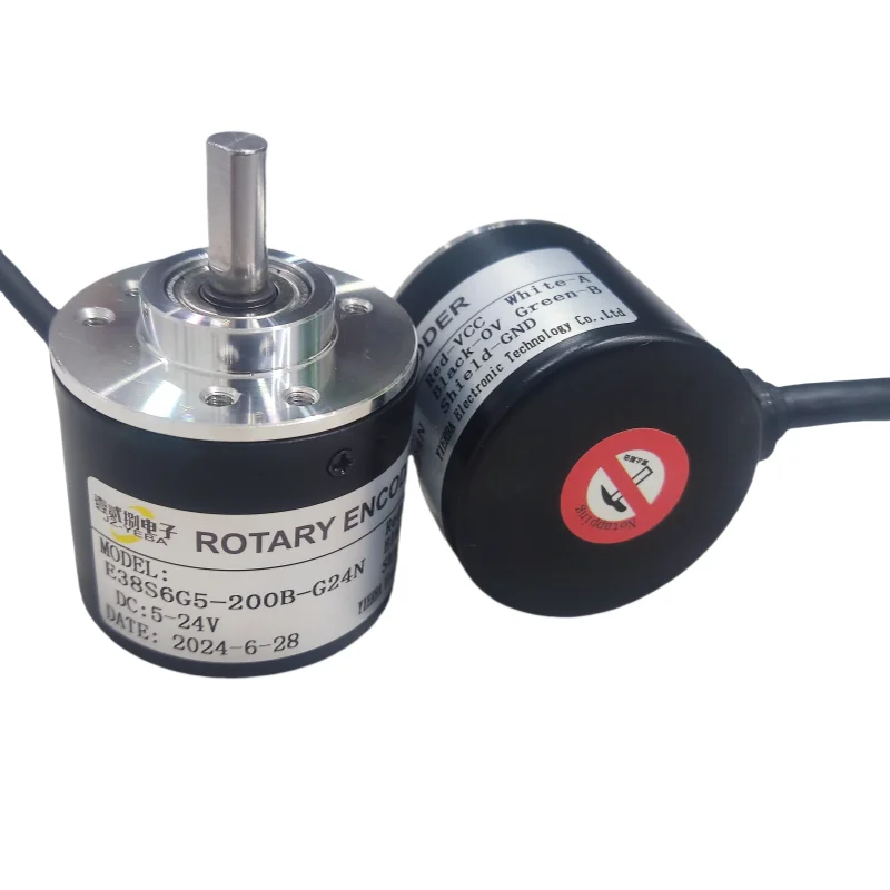New Incremental Rotary Encoder 3806-200BM-G5-24C AB 2-phase 200ppr encoder, with a diameter of 38mm and a shaft of 6mm
New Incremental Rotary Encoder 3806-200BM-G5-24C AB 2-phase 200ppr encoder, with a diameter of 38mm and a shaft of 6mm