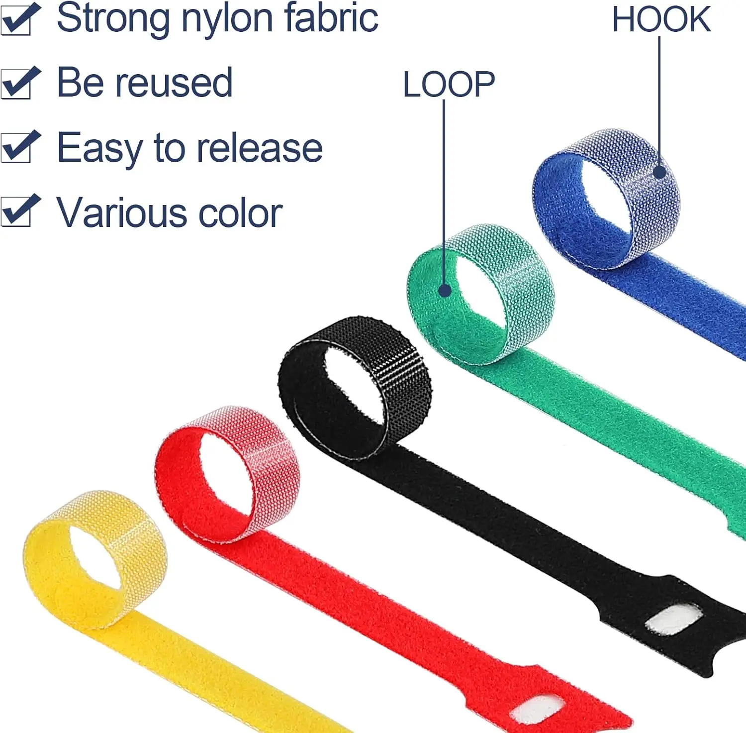 100-200 Pcs 6 Inch Cable Ties Reusable Multi-Purpose Wire Ties Cord Organizer Adjustable Cable Management 5 Colors
100-200 Pcs 6 Inch Cable Ties Reusable Multi-Purpose Wire Ties Cord Organizer Adjustable Cable Management 5 Colors