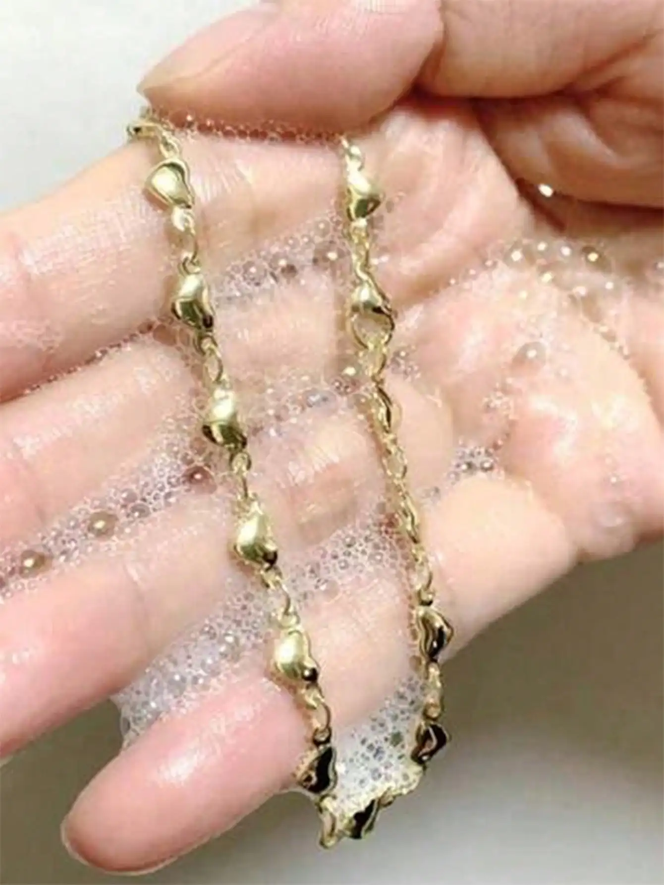 1pc Women's Waterproof Stainless Steel Heart-Shaped Anklet, 18K Gold Plated, Anti-Oxidation, Romantic Valentine's Day Gift For Girlfriend
1pc Women's Waterproof Stainless Steel Heart-Shaped Anklet, 18K Gold Plated, Anti-Oxidation, Romantic Valentine's Day Gift For Girlfriend