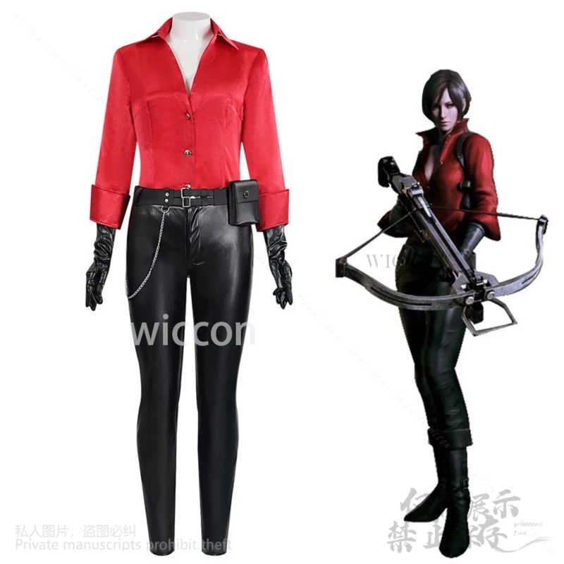 Game Biohazard6 Cos Wigs Pants Ada Wong Cosplay Sexy Red Top Suit Uniform For Halloween Christmas Party Suits Customized
Game Biohazard6 Cos Wigs Pants Ada Wong Cosplay Sexy Red Top Suit Uniform For Halloween Christmas Party Suits Customized