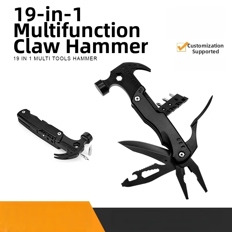 19 in 1 Multifunction Hammer Tool Folding Claw Hammer Pliers Portable Outdoor Camping Survival Repair Multi Tool Kit
19 in 1 Multifunction Hammer Tool Folding Claw Hammer Pliers Portable Outdoor Camping Survival Repair Multi Tool Kit