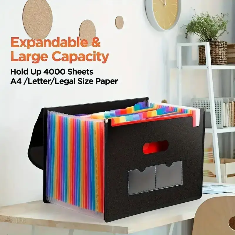 Expanding File Folder 25 Pockets A4 Size Filing Folder Organizer Large Capacity Portable Accordian File Box for Classroom Office
Expanding File Folder 25 Pockets A4 Size Filing Folder Organizer Large Capacity Portable Accordian File Box for Classroom Office